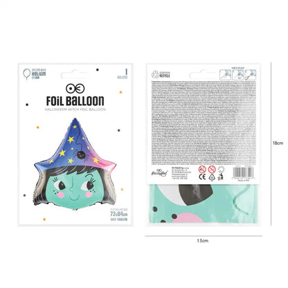 Globo de Aluminio Brujita Halloween 73 x 84 cm - Narosa Sweet Party Barcelona