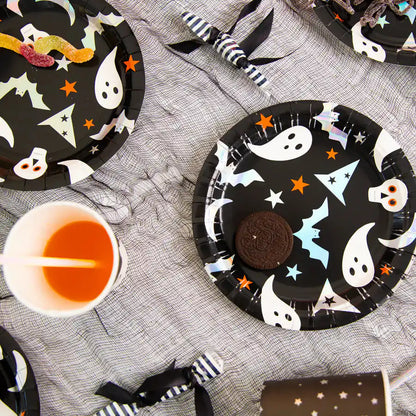 Plat de Paper Halloween Negre