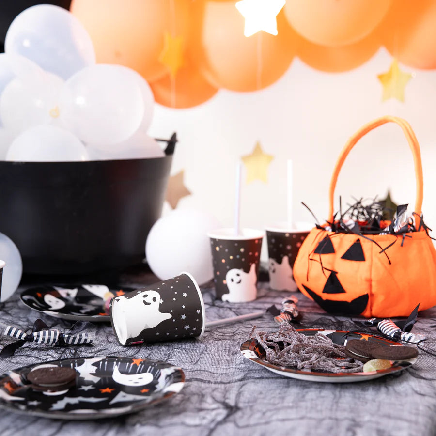 Plato de Papel Halloween Negro