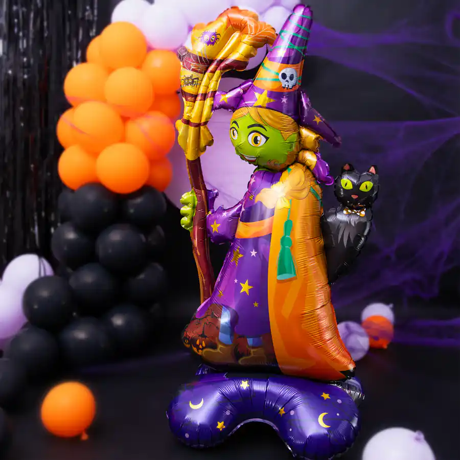 Globo de Pie Bruja de Halloween - Narosa Sweet Party Barcelona