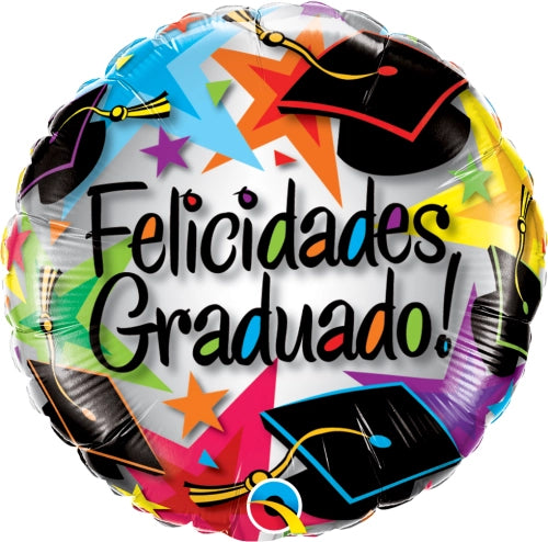 Globus Foil 18" Felicitats Graduat Multicolor