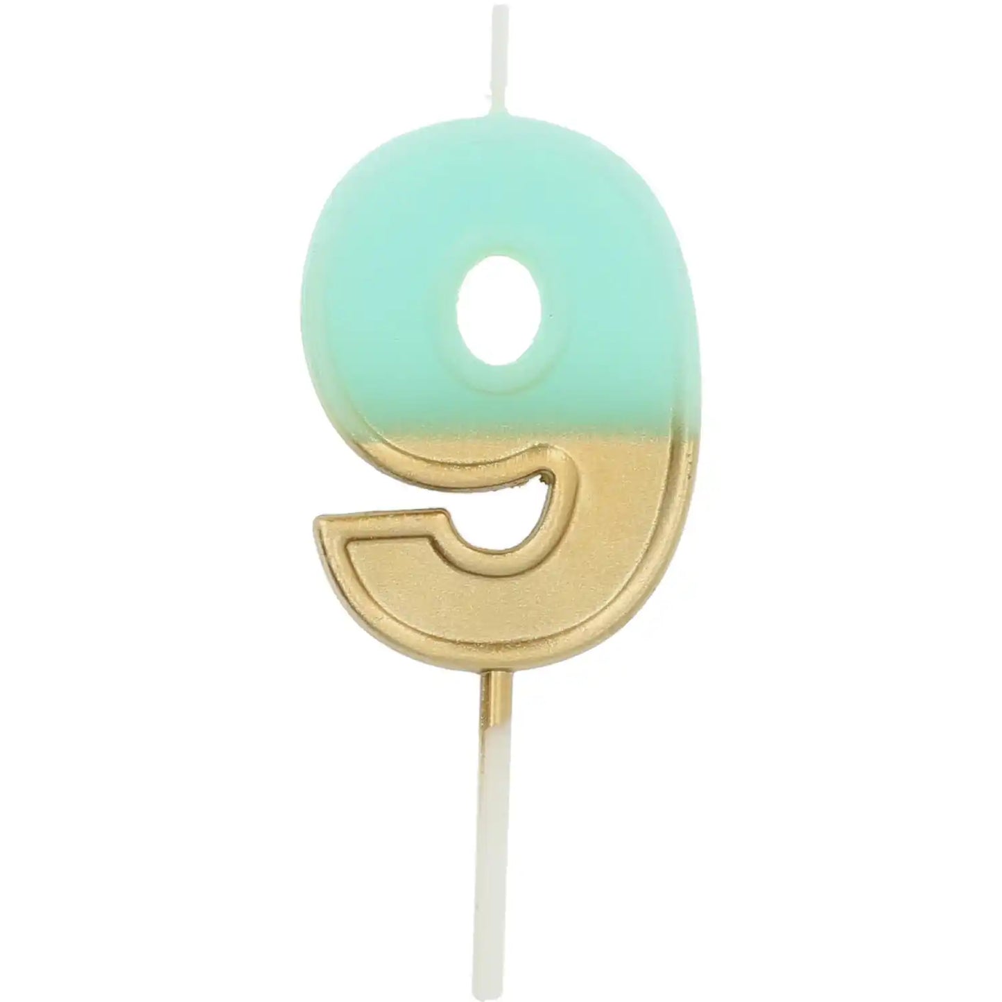 Vela Retro Número Azul/Turquesa – 5 cm (1 ud.) - Narosa Sweet Party Barcelona