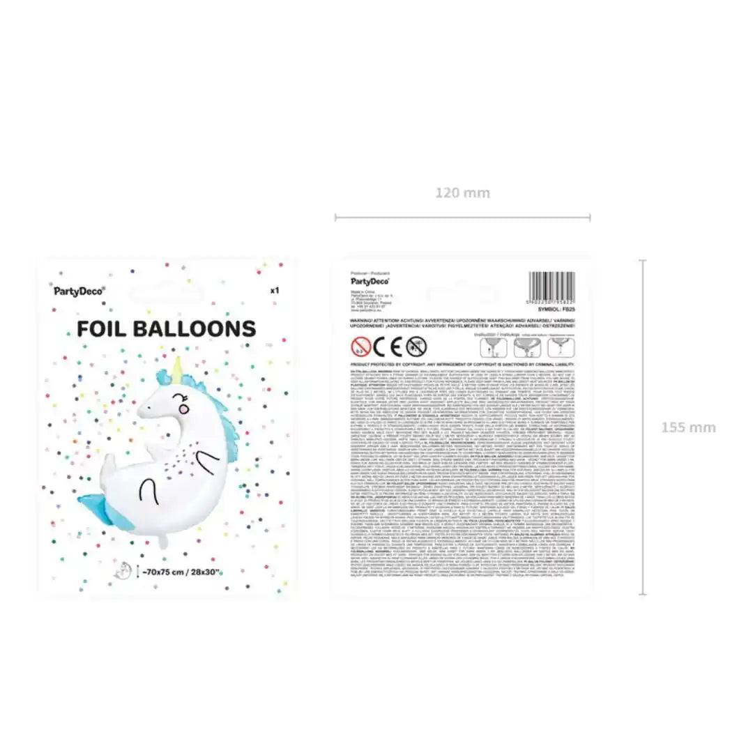 Globo de Aluminio Unicornio 70x75 cm – Fantasía y Color - Narosa Sweet Party Barcelona