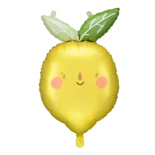 Lemon Metallic Balloon 50x75 cm - Mixed Colors, Suitable for Air and Helium
