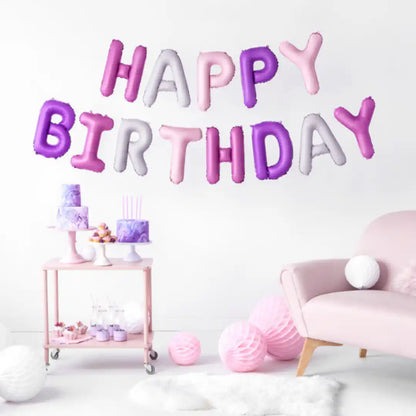 Globo Letras Happy Birthday - 4 Colores Disponibles