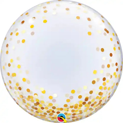 Globo Bubble Confeti Mix 61 cm | 4 Colores | Apto Aire y Helio - Narosa Sweet Party Barcelona
