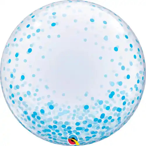 Globo Bubble Confeti Mix 61 cm | 4 Colores | Apto Aire y Helio - Narosa Sweet Party Barcelona