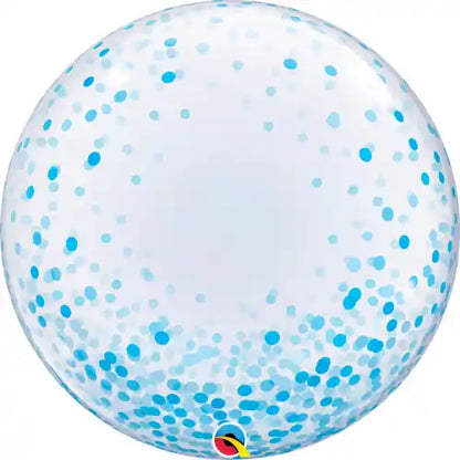 Globo Bubble Confeti Mix 61 cm | 4 Colores | Apto Aire y Helio - Narosa Sweet Party Barcelona