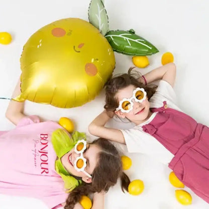Lemon Metallic Balloon 50x75 cm - Mixed Colors, Suitable for Air and Helium