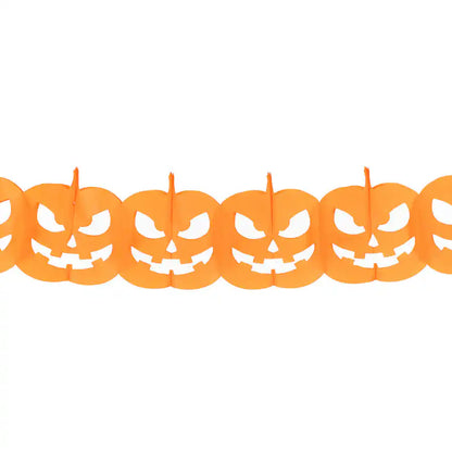 Guirnalda Halloween Calabazas Naranja