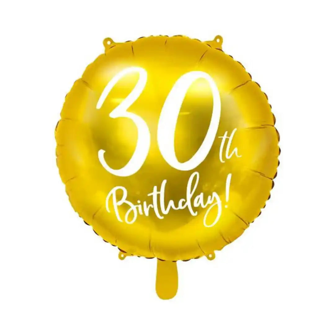 Globo Metálico Redondo con Número Edad en Blanco de 45cm – Aire o Helio - Narosa Sweet Party Barcelona