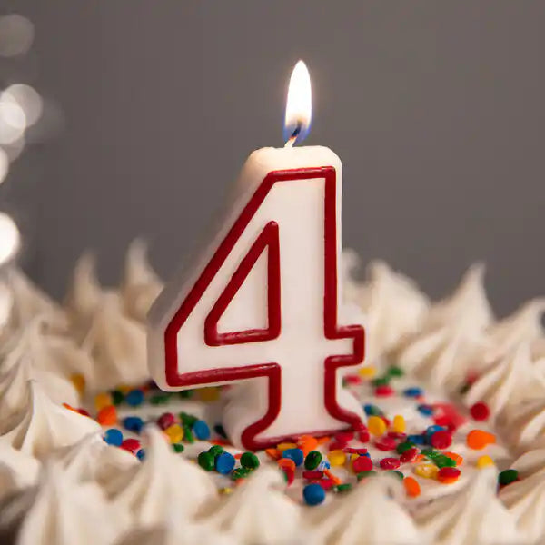 Vela Numeral Contorno Rojo - Narosa Sweet Party Barcelona
