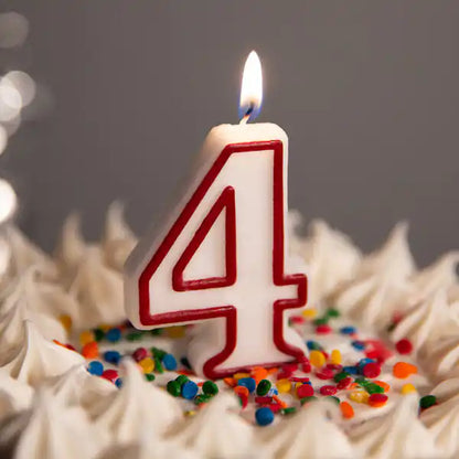 Vela Numeral Contorno Rojo - Narosa Sweet Party Barcelona