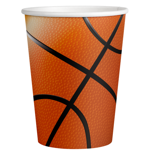 8 Vasos 266 ml Sports Fanatic Basketball