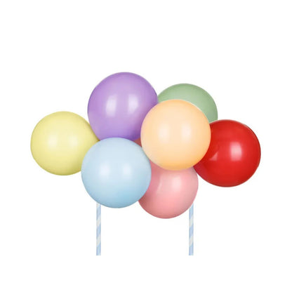 Topper para pastel con globos en colores arcoíris, altura 29 cm, ideal para fiestas.