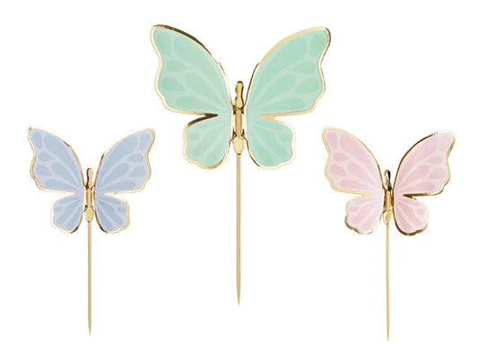 Butterfly Cake Toppers - 9 Piece Set