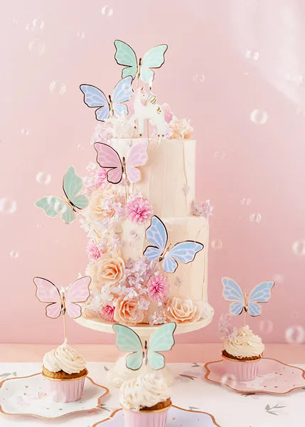 Adornos para Tartas Mariposas - Set de 9 Piezas