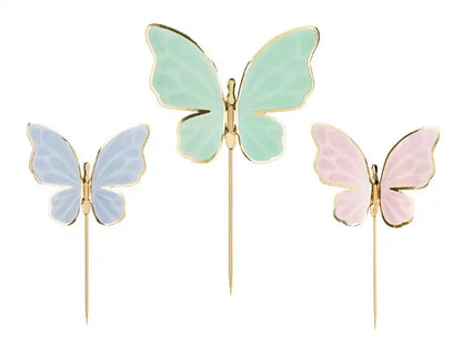 Adornos para Tartas Mariposas - Set de 9 Piezas - Narosa Sweet Party Barcelona