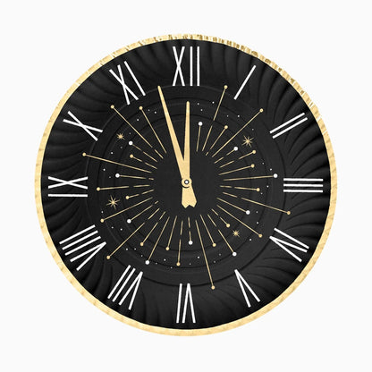 Bandejas redondas 30 cm diseño Reloj Diamante para Nochevieja
