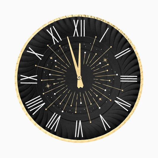 Bandejas redondas 30 cm diseño Reloj Diamante para Nochevieja