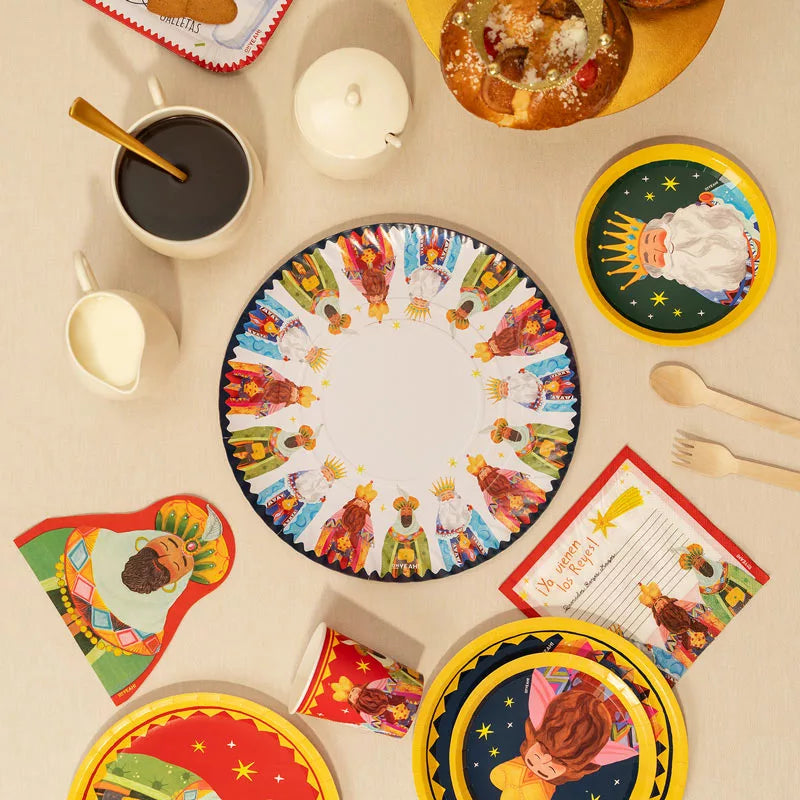 Bandeja temática Reyes Magos para dulces y aperitivos 30 cm