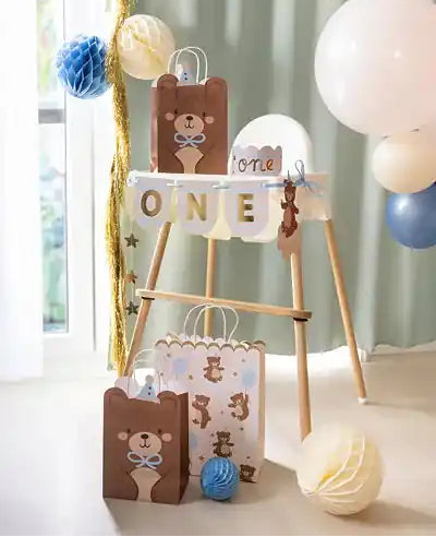 Set Banderín y Corona Osito de Peluche Cumpleaños | 1 ud. - Narosa Sweet Party Barcelona