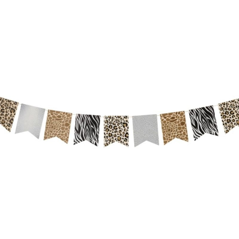 Guirnalda de banderines Animal Print 2,5 m