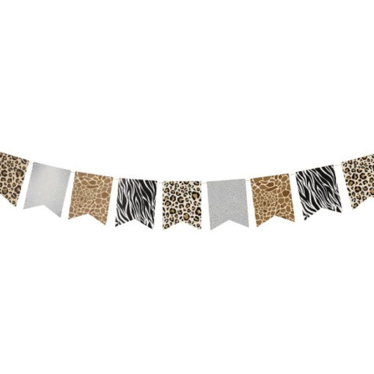 Guirnalda de banderines Animal Print 2,5 m