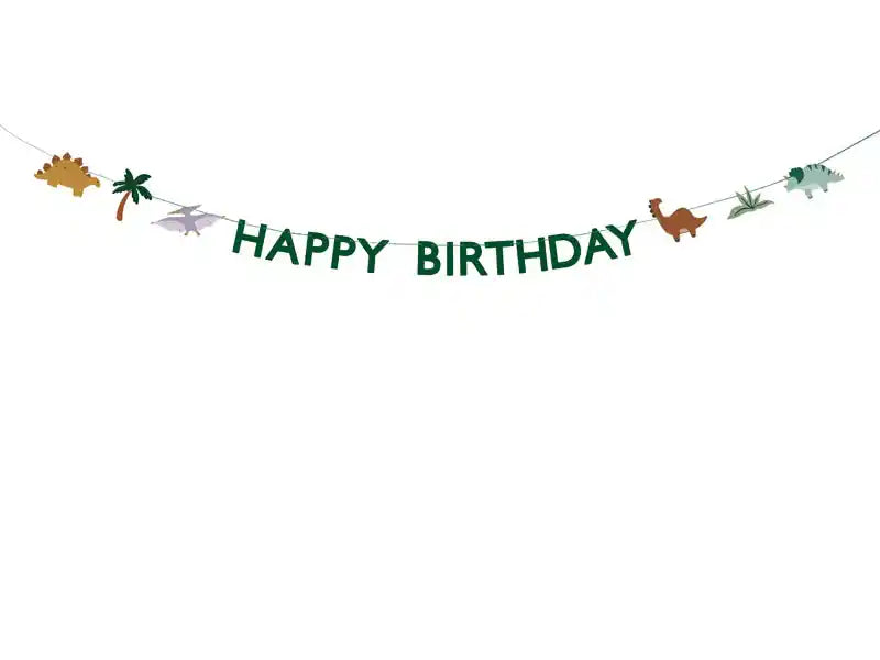 Banner Feliz Cumpleaños Dino - 3 m - Narosa Sweet Party Barcelona