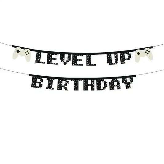 Banner Level Up Birthday, 2,5 m - Narosa Sweet Party Barcelona