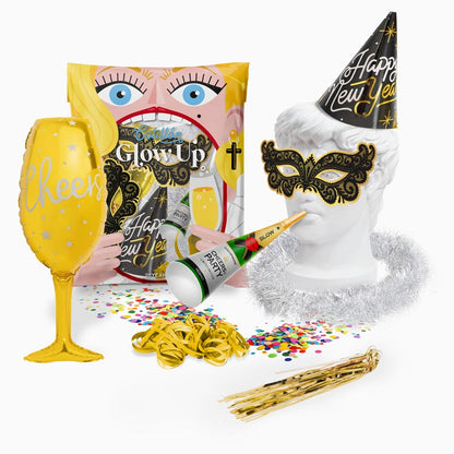 Bolsa cotillón Glow Up 7 piezas para fiesta de Nochevieja