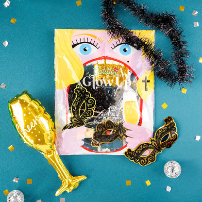 Cotillón Glow Up Nochevieja con 7 piezas divertidas
