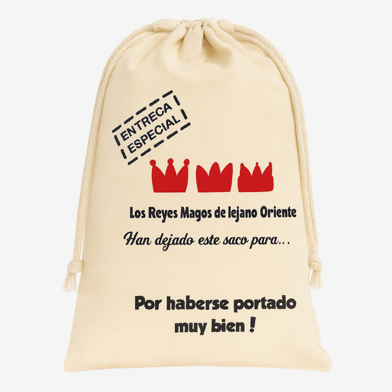 Bolsa de tela beige Entrega especial de los Reyes Magos