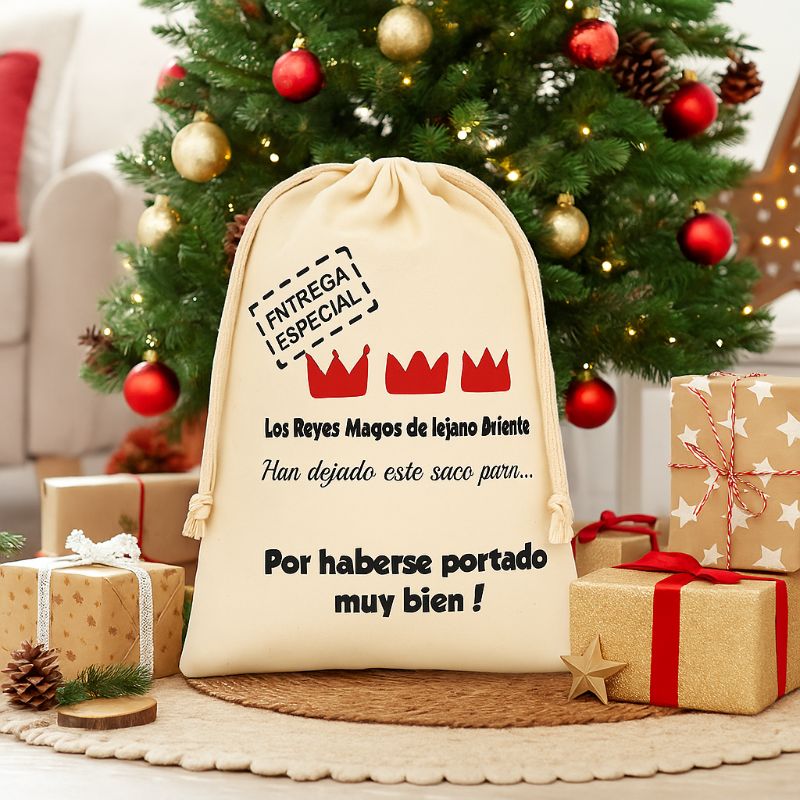 Bolsa de regalo reutilizable para Reyes
