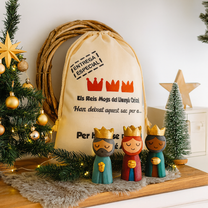 Bolsa de regalo para Reyes Magos en tela reutilizable