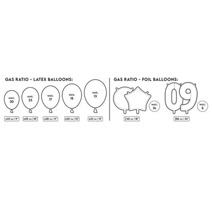 Botella de Helio Azul Claro - Hasta 30 Globos, 0,189 m³