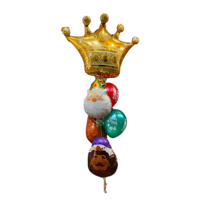 Detalle de globo corona con nombre personalizado