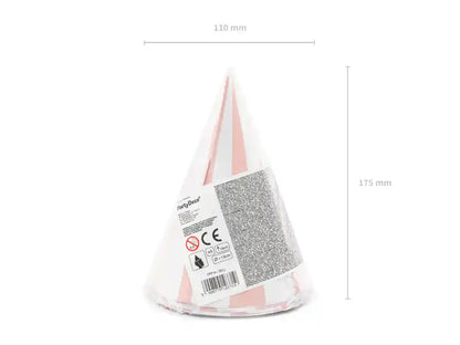 Gorros de Fiesta a Rayas Rosa Claro - Narosa Sweet Party Barcelona