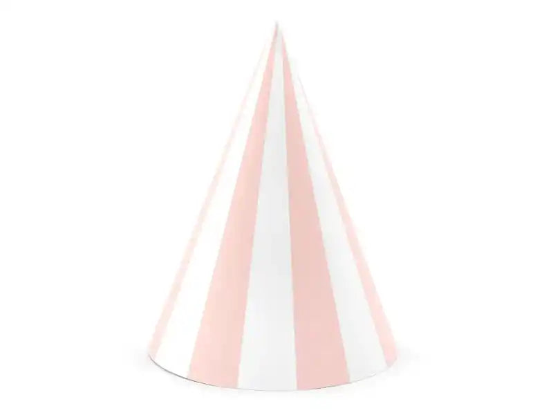 Gorros de Fiesta a Rayas Rosa Claro - Narosa Sweet Party Barcelona