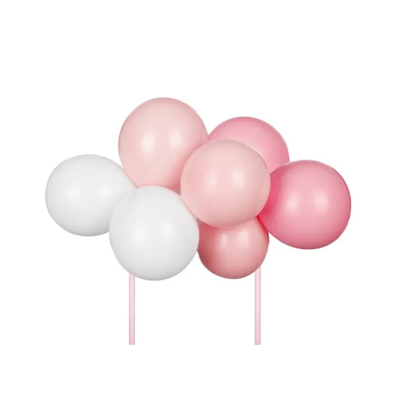 Cake topper de globos rosa para tartas 29 cm