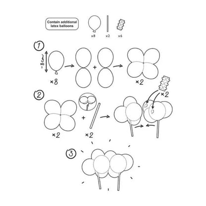 Cake Topper Globos, rosa o azul, 29 cm