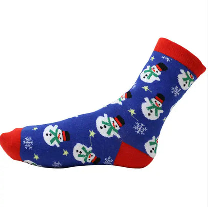 Calcetines Infantiles Muñecos de Nieve Azul - Narosa Sweet Party Barcelona