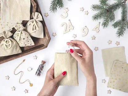 Calendario de Adviento con bolsas de algodón (pack DIY) - Narosa Sweet Party Barcelona