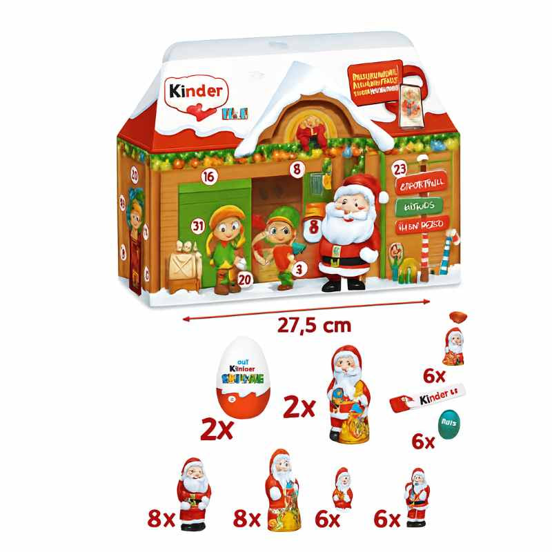 Casita Kinder con 24 dulces sorpresas