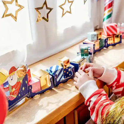 Set DIY calendario Adviento con diseño de trineo navideño
