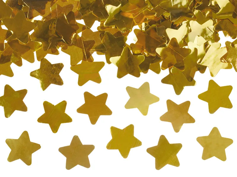 Cañón de Confeti con Estrellas Doradas