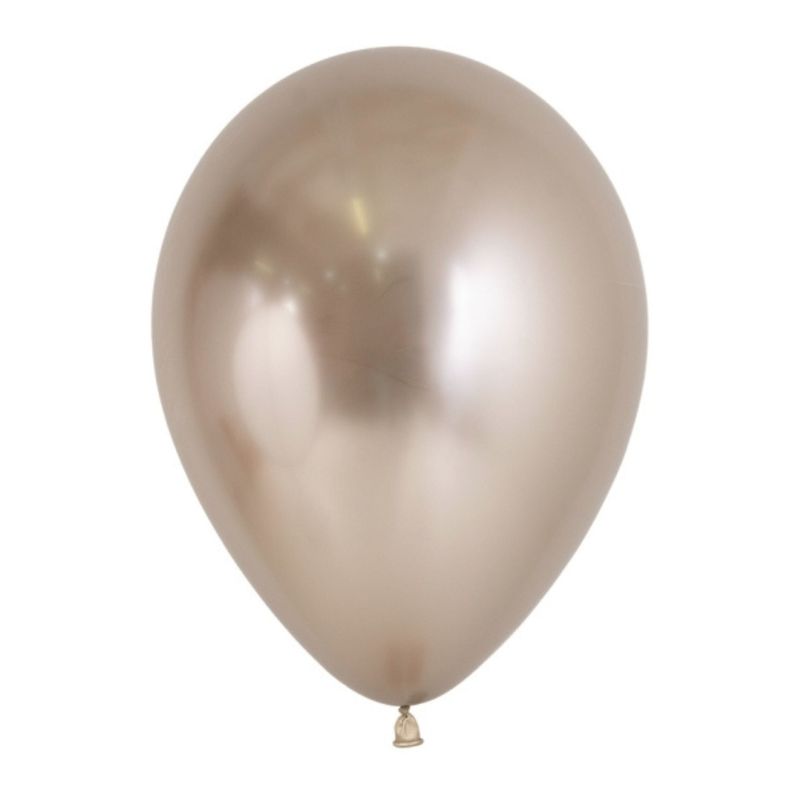 Solid Chrome Latex Balloon R5/13cm - Single Unit or Pack of 50