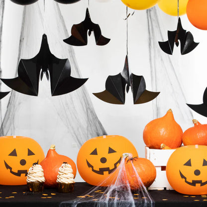 Pack 6 murciélagos negros para decorar fiestas Halloween