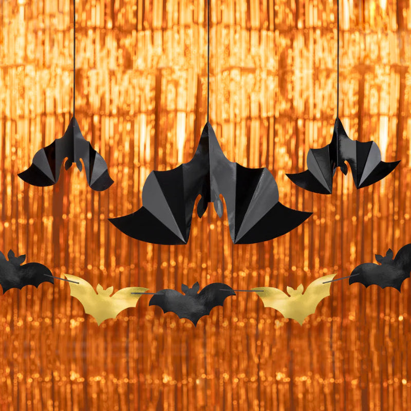 Decoración colgante Halloween con murciélagos grandes