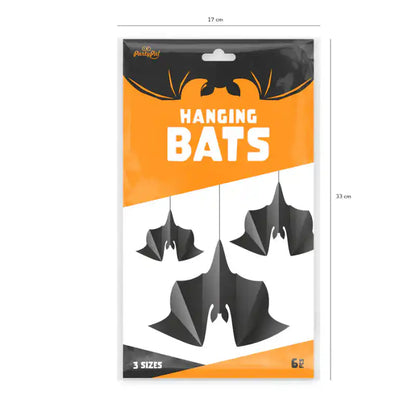 Adornos Colgantes Halloween Murciélagos – Pack 6 Uds - Narosa Sweet Party Barcelona